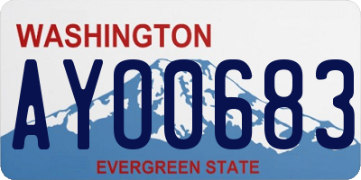 WA license plate AYO0683