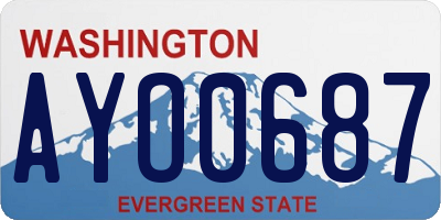 WA license plate AYO0687
