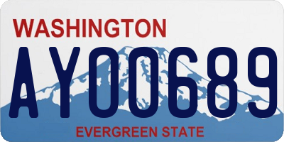 WA license plate AYO0689