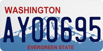 WA license plate AYO0695