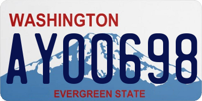 WA license plate AYO0698