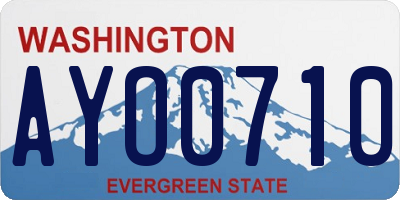 WA license plate AYO0710
