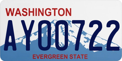 WA license plate AYO0722