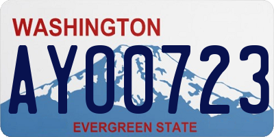 WA license plate AYO0723