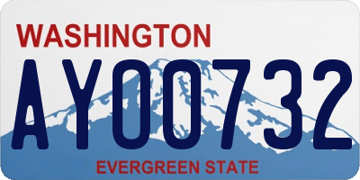 WA license plate AYO0732