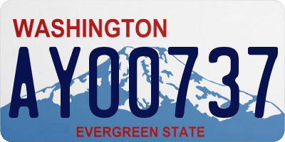 WA license plate AYO0737