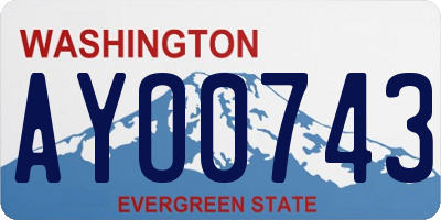 WA license plate AYO0743