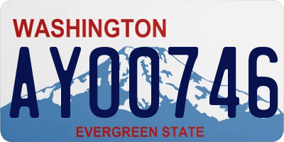 WA license plate AYO0746