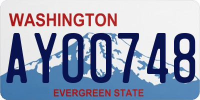 WA license plate AYO0748