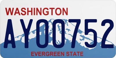 WA license plate AYO0752