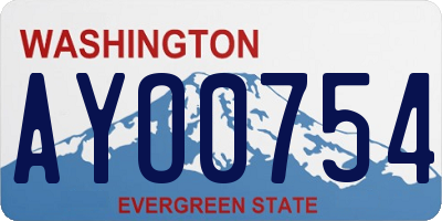 WA license plate AYO0754