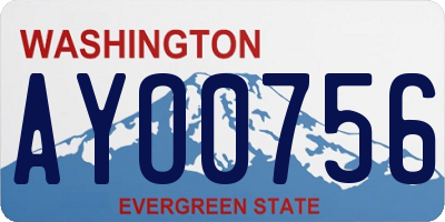 WA license plate AYO0756