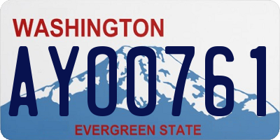 WA license plate AYO0761