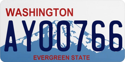 WA license plate AYO0766