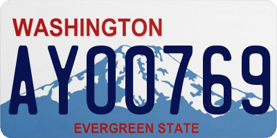WA license plate AYO0769