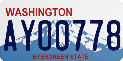 WA license plate AYO0778