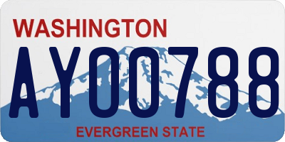 WA license plate AYO0788