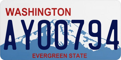 WA license plate AYO0794