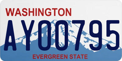 WA license plate AYO0795