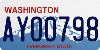 WA license plate AYO0798