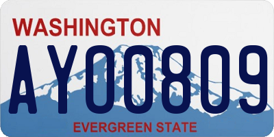 WA license plate AYO0809