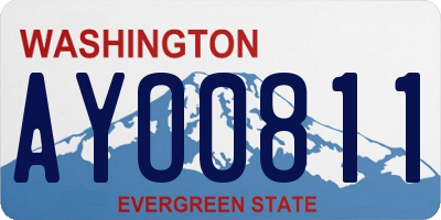 WA license plate AYO0811