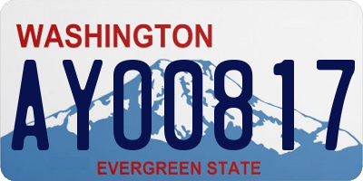 WA license plate AYO0817