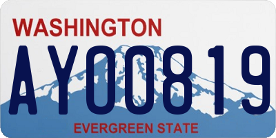 WA license plate AYO0819