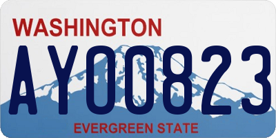 WA license plate AYO0823