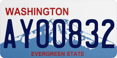 WA license plate AYO0832