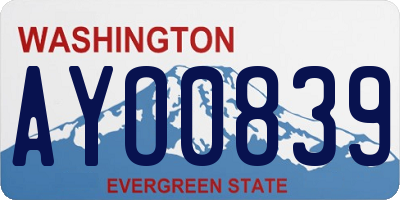 WA license plate AYO0839