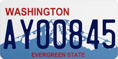 WA license plate AYO0845