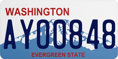 WA license plate AYO0848
