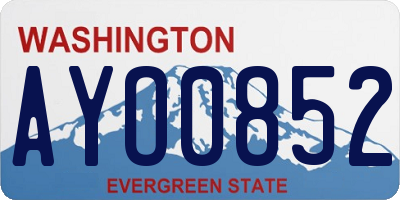 WA license plate AYO0852