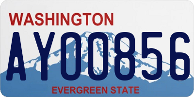WA license plate AYO0856