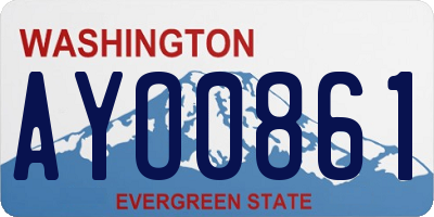 WA license plate AYO0861