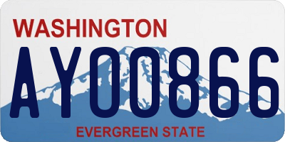 WA license plate AYO0866
