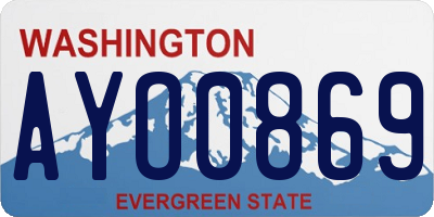 WA license plate AYO0869