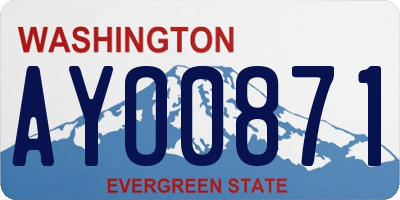 WA license plate AYO0871
