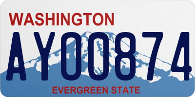 WA license plate AYO0874
