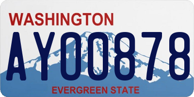 WA license plate AYO0878