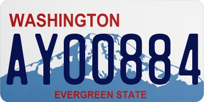 WA license plate AYO0884