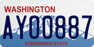 WA license plate AYO0887