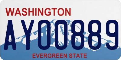 WA license plate AYO0889