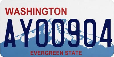 WA license plate AYO0904