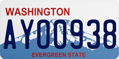 WA license plate AYO0938