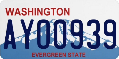 WA license plate AYO0939
