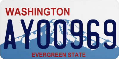 WA license plate AYO0969