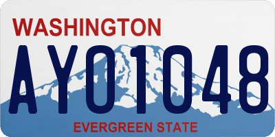 WA license plate AYO1048