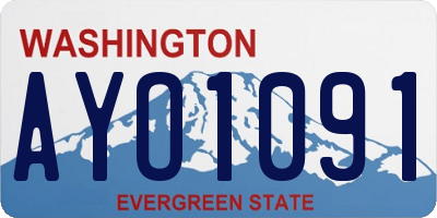 WA license plate AYO1091